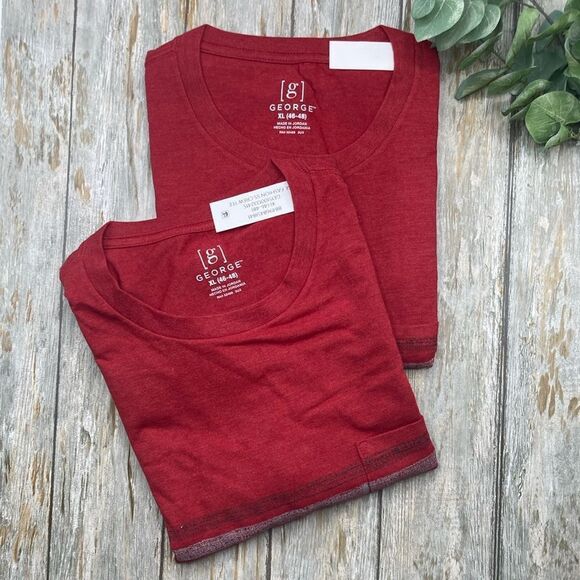 Men's Short Sleeve Crewneck Fashion T-Shirts with Pocket 2-Pack Size XL - Picture 1 of 6